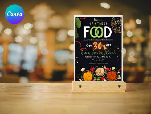 Grand Opening Flyer Template, Restaurant Food Menu, Menu Template, Customizable Menu Design, Food Menu Template, Sale Items Event Flyer