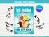 Ice Cream Flyer Template, Dessert Shop Promotion Flyer, Editable Canva Food Poster, Ice Cream Menu Design, Instant Download