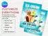 Ice Cream Flyer Template, Dessert Shop Promotion Flyer, Editable Canva Food Poster, Ice Cream Menu Design, Instant Download