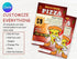 Pizza Crazy Slice Flyer Template, Pizza Restaurant Promotion Flyer, Editable Canva Food Poster, Pizza Menu Design, Instant Download