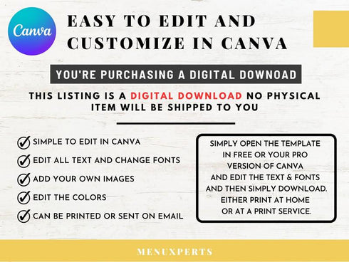 Delicious Pizza Flyer Template, Editable Fast Food Poster, Pizza Menu Promotion Flyer, Canva Restaurant Marketing, Instant Download