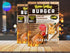 Flame Grilled Burger Flyer Template, Editable Fast Food Poster, Burger Menu Promotion Flyer, Canva Restaurant Marketing, Instant Download