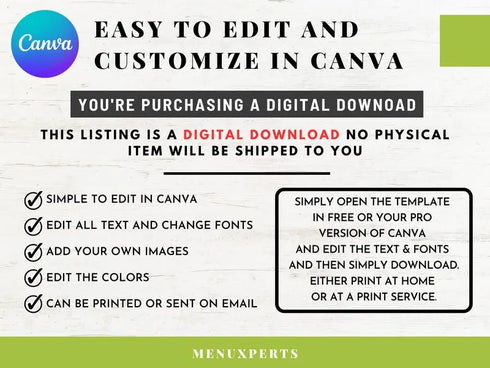 Food Store Flyer Template, Grocery Store Promotion Flyer, Editable Canva Food Poster, Restaurant Marketing Design, Instant Download