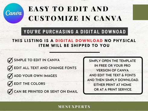 Mexican Food Flyer Template, Restaurant Promotion Flyer, Editable Canva Food Poster, Taco Menu Flyer, Instant Download